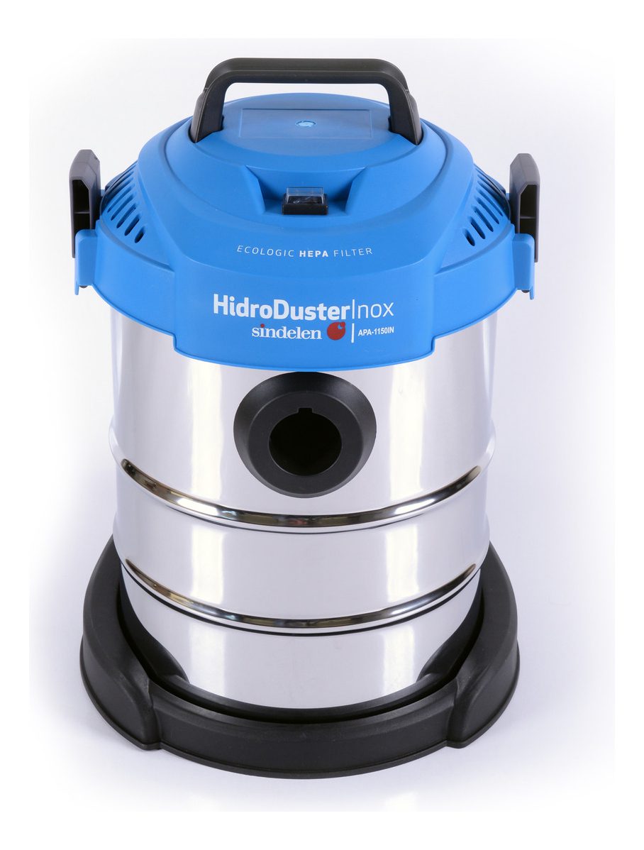 Aspiradora De Tacho Sindelen Apa-1150in 12l Plateado Y Azul Y Negra