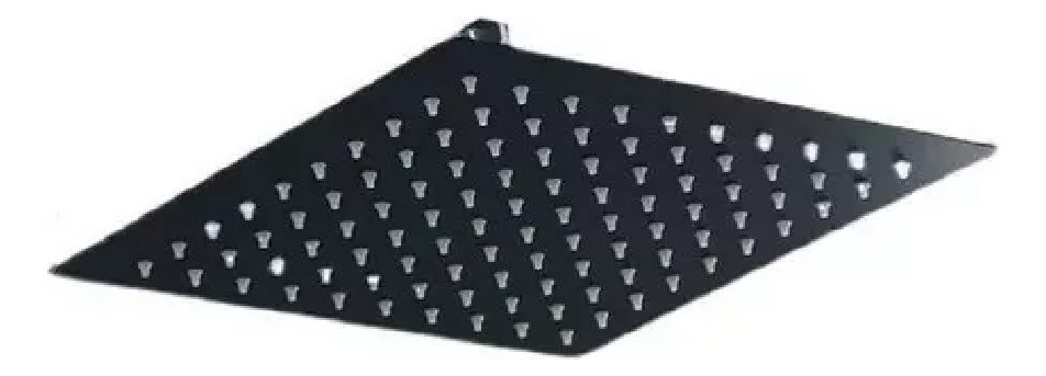 Plato De Ducha Acero Inoxidable Cuadrada 25cm Negro Taumm