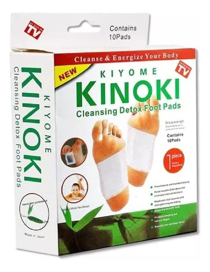 Kinoki Detox Desintoxicación Pies Cansados Dolor 10 Parches