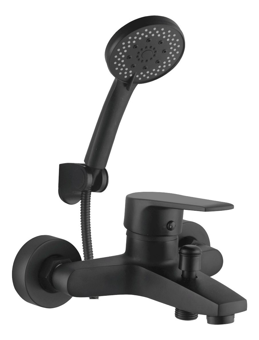 Llave Monomando Tina Ducha Notte Acabado Mate Color Negro
