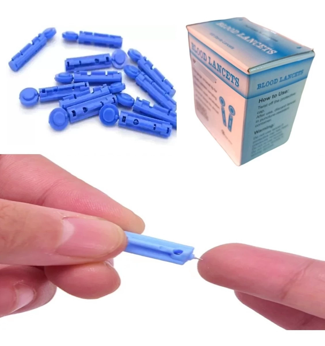 Lancetas Caja X 100 Unidad , Lanceta Esteril Glicemia