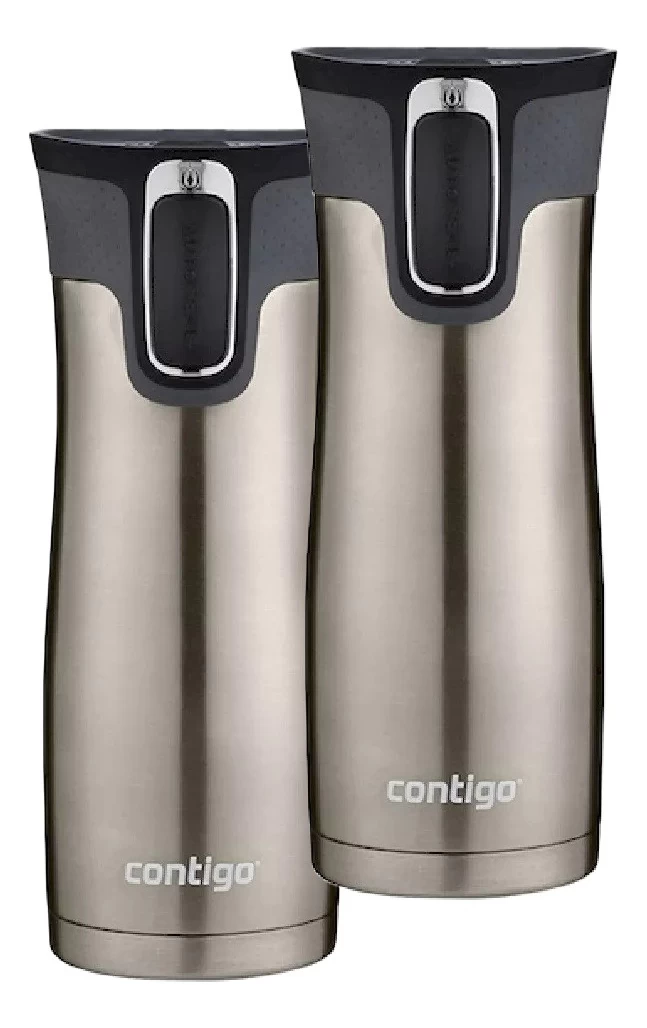 Vaso Térmico Contigo(R) Vaso Térmico Plateado 473 Ml Combo X2