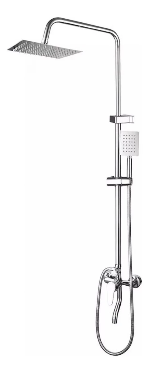 Columna Ducha Rectangular Con Monomando Ducha Telefono Taumm