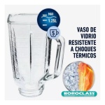 Vaso De Vidrio Oster Cuadrado 1.25 Litros Boroclass Original - Imagen 2
