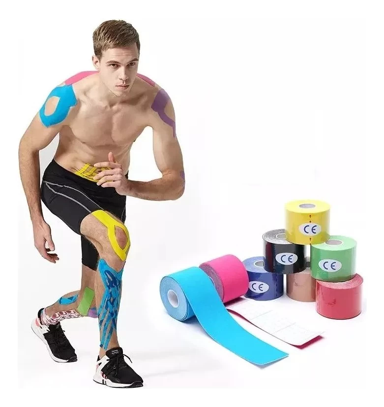 Pack 6 Vedas Tape Cinta Kinesiologica Kinesiotape 5cm X 5mtr