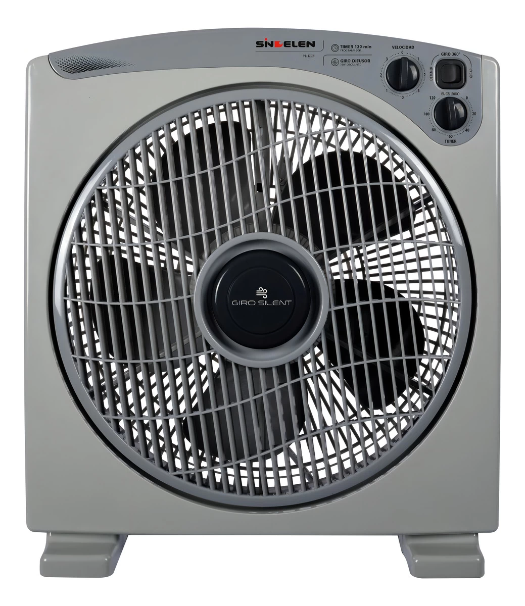 Ventilador Box 12 Sindelen Vb-12gr Cantidad De Aspas 5 Color Gris