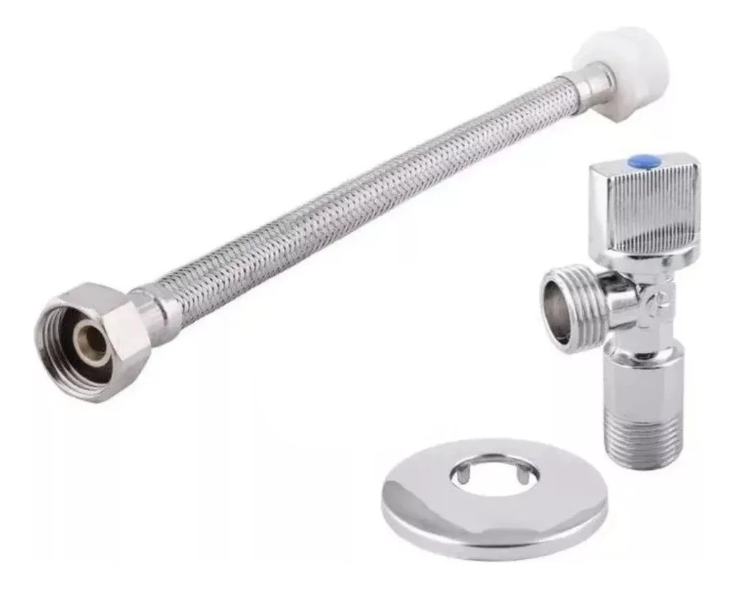 Kit Flexible 25 Cm Con Llave Angular 1/2 * 15/16 Taumm
