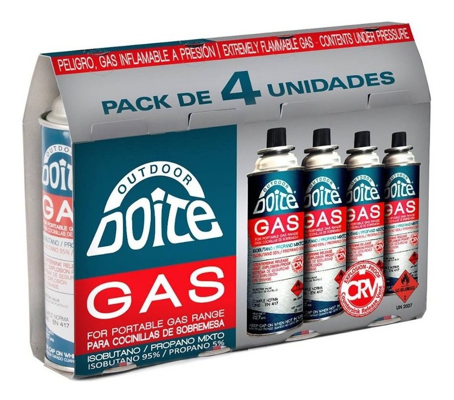 Pack De 4 Gases Para Cocinillas Doite