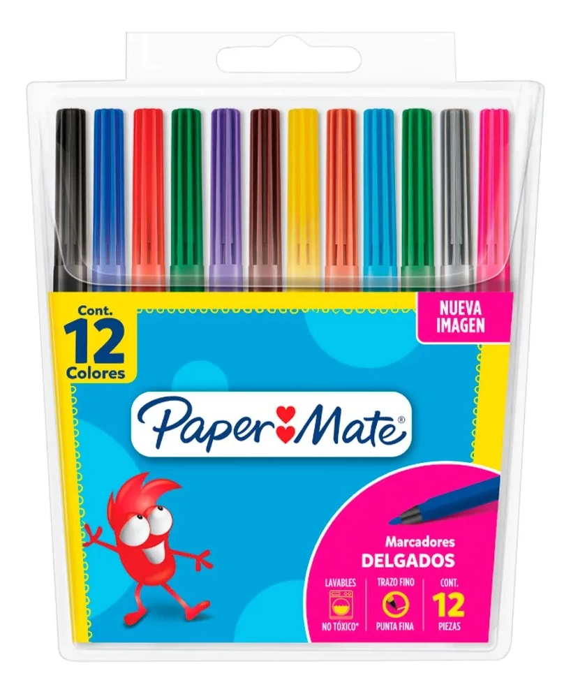 Marcadores Scripto Paper Mate Estuche X12 Color Multicolor