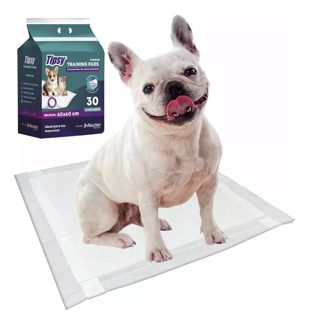 Sabanilla Alfombra Entrenamiento Para Mascota 60x60cm 30 Uni