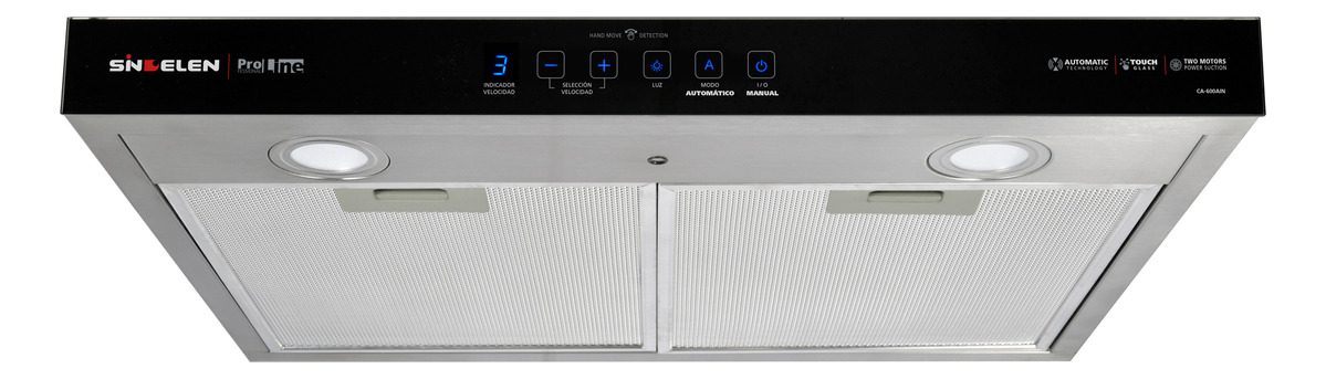 Campana De Cocina Sindelen Automática Ca-600ain Color Plateado