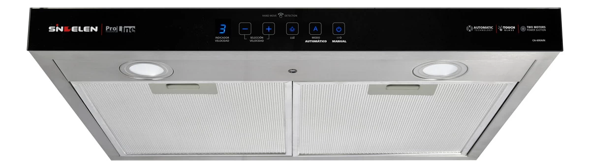 Campana De Cocina Sindelen Automática Ca-600ain Color Plateado