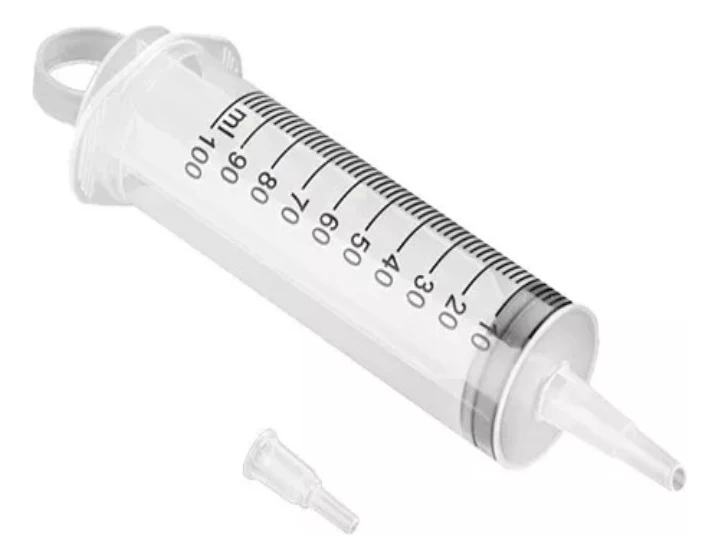 Jeringa De Plástico Alimentación 100ml Alimentadora