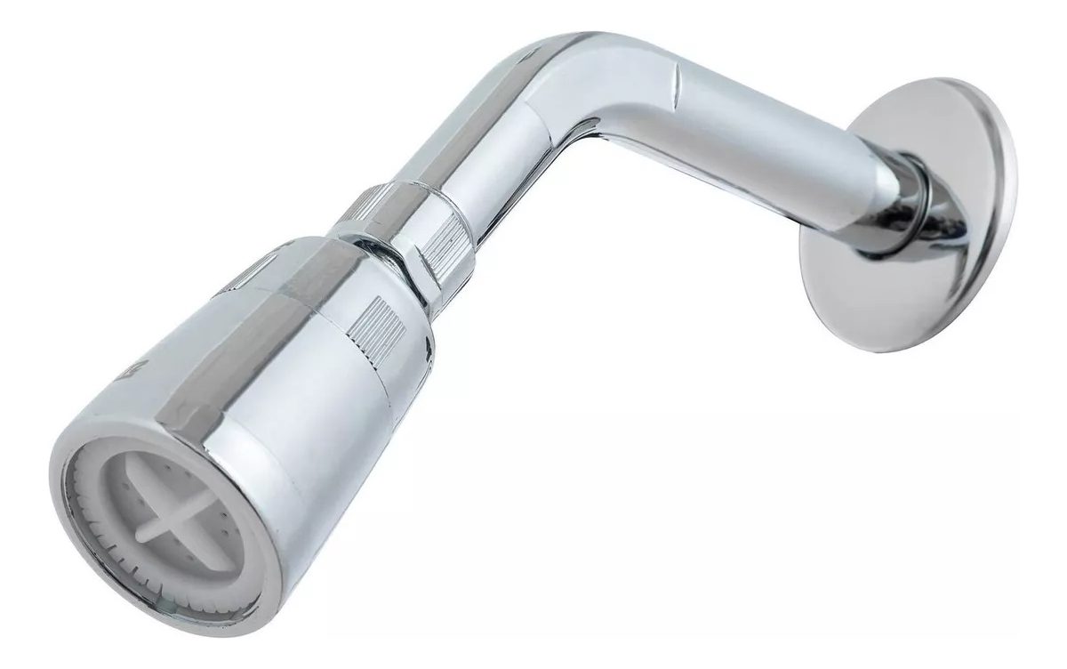 Brazo Ducha Cromada Plástico Al Muro Con Difusor Taumm
