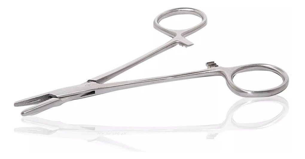 Pinzas Quirurgica 14cm Porta Aguja Acero Quirurgico Pinza
