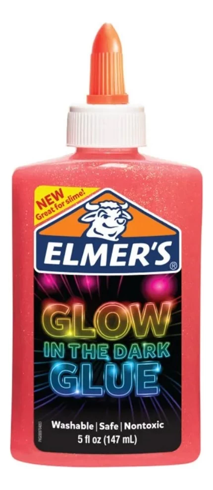 Pegamento Que Brilla En La Oscuridad De Colores Elmers 147ml Color Rosado