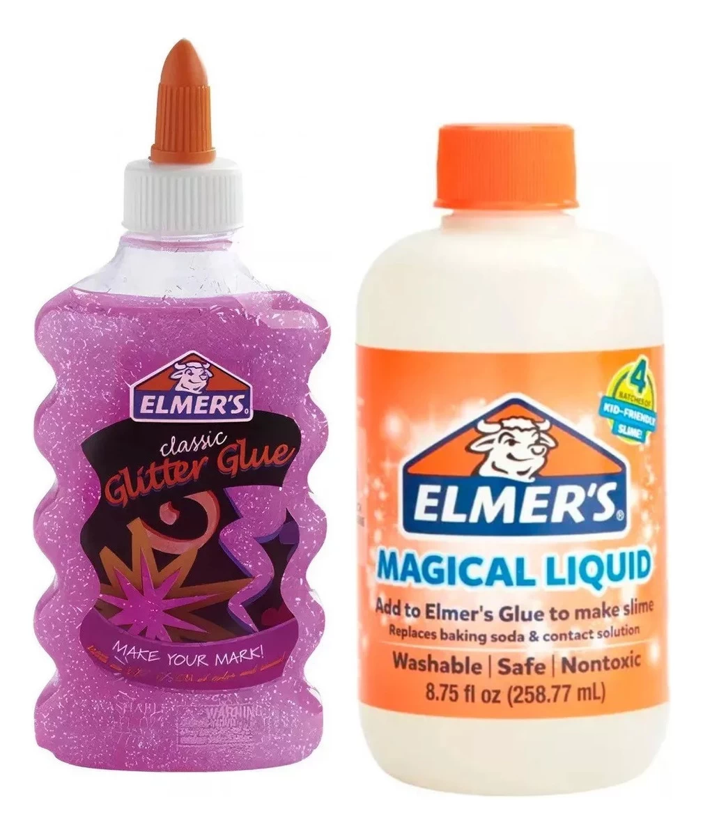 Set Pegamento Violeta 177ml + Activador De Slime 258ml Elmer