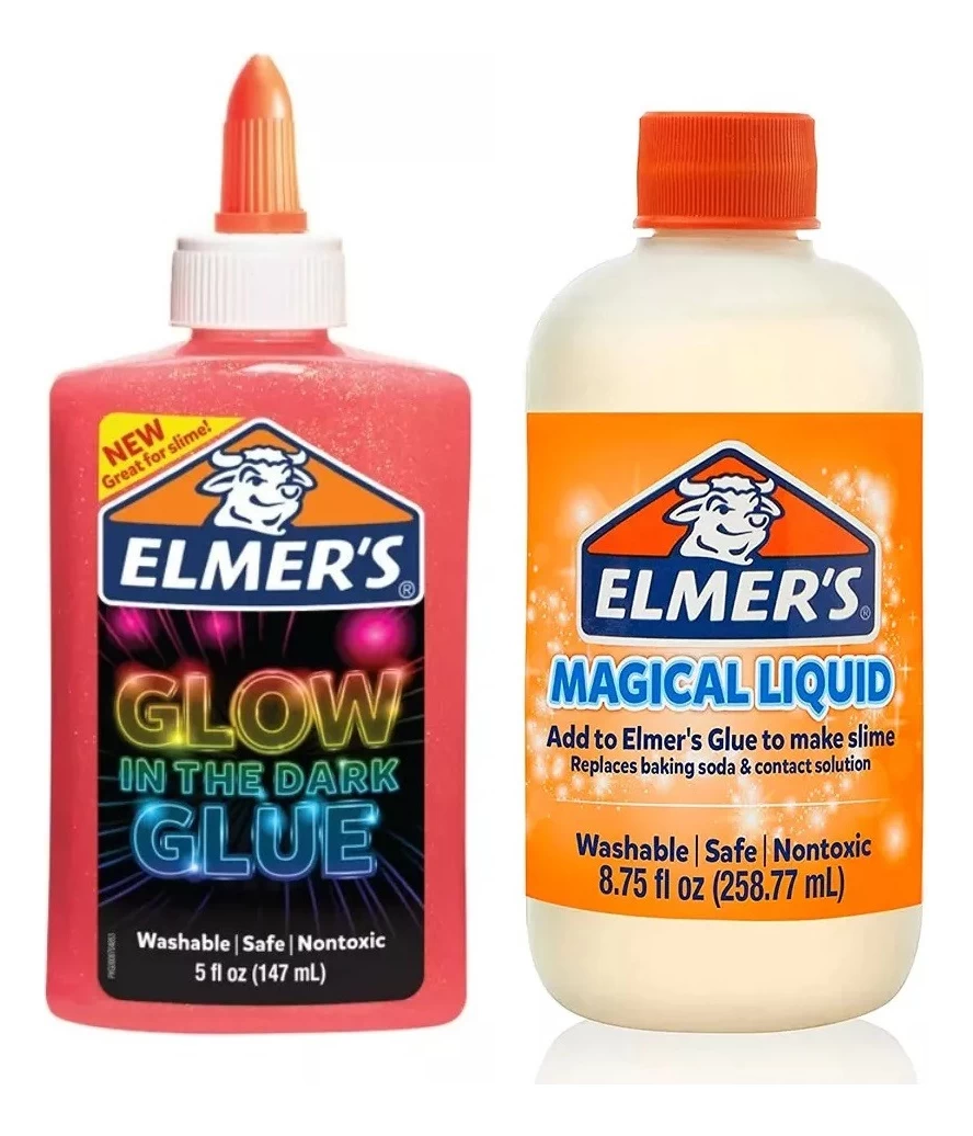 Set Pegamento Rosa Neon 177ml + Activador De Slime 258ml