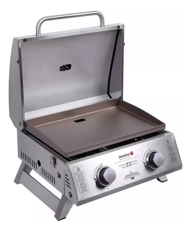 Parrilla A Gas 2 Quemadores Pgm-2qin Sindelen-acero Inox
