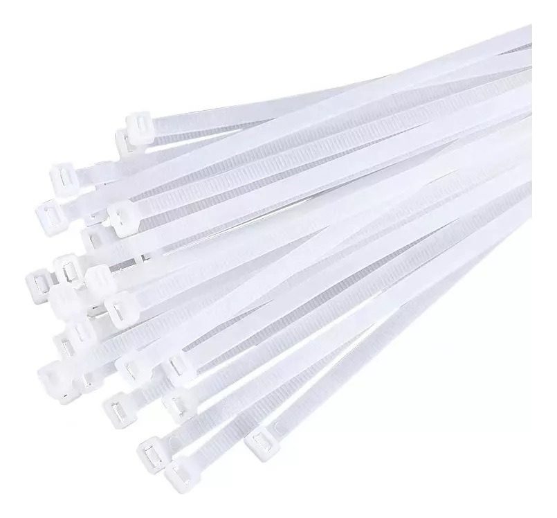30 Amarras Plastica Bridas 5mmx250mm Abrazadera Nylon Blanca