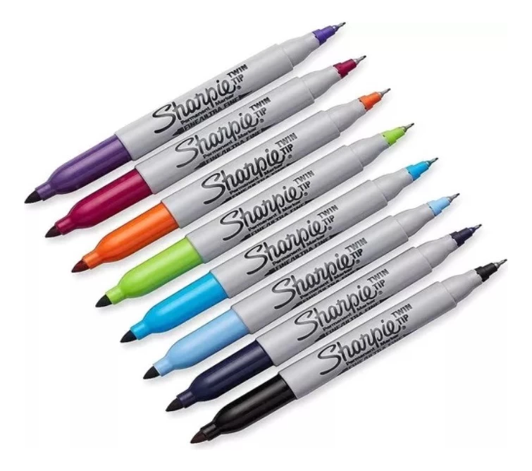 Marcadores Sharpie 8 Colores Doble Punta Fina Y Ultra Fina