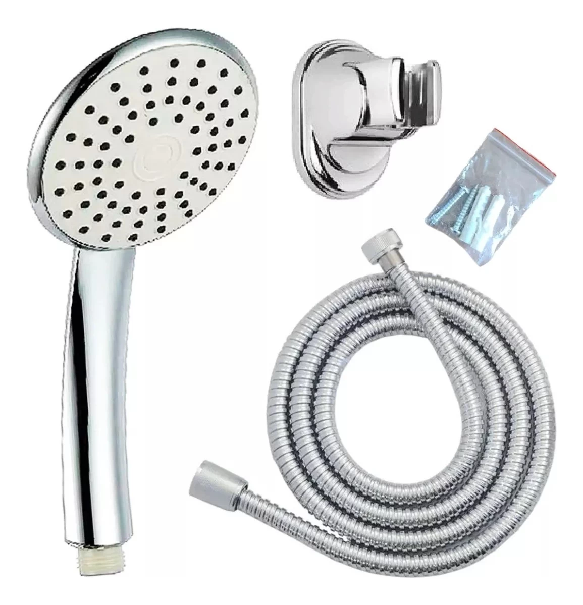 Juego Ducha Set Mango Soporte Flexible 1,6 Mt Swertt Taumm