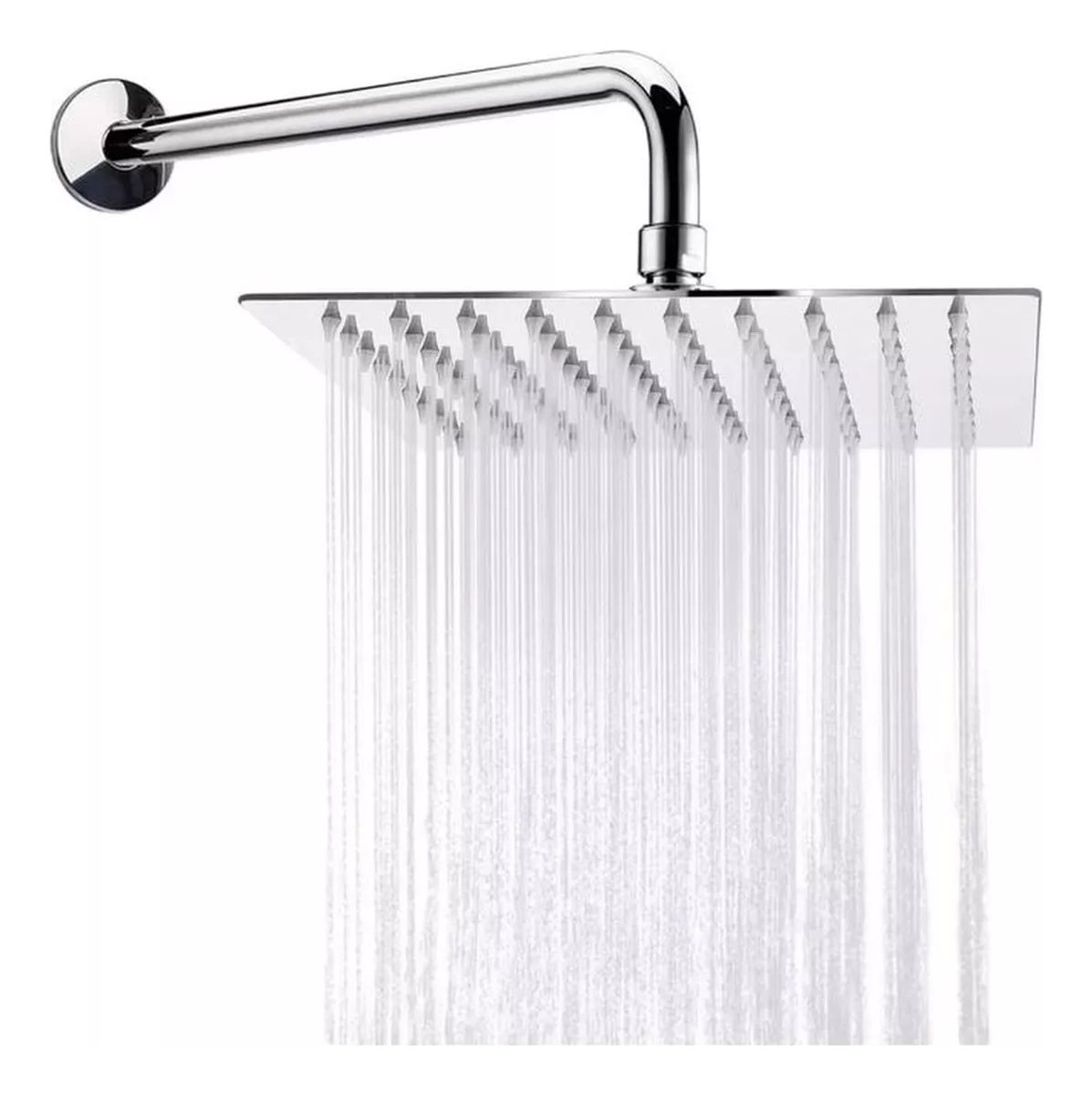 Brazo De Ducha 40cm + Plato De Ducha 25cm Acero Inox Taumm