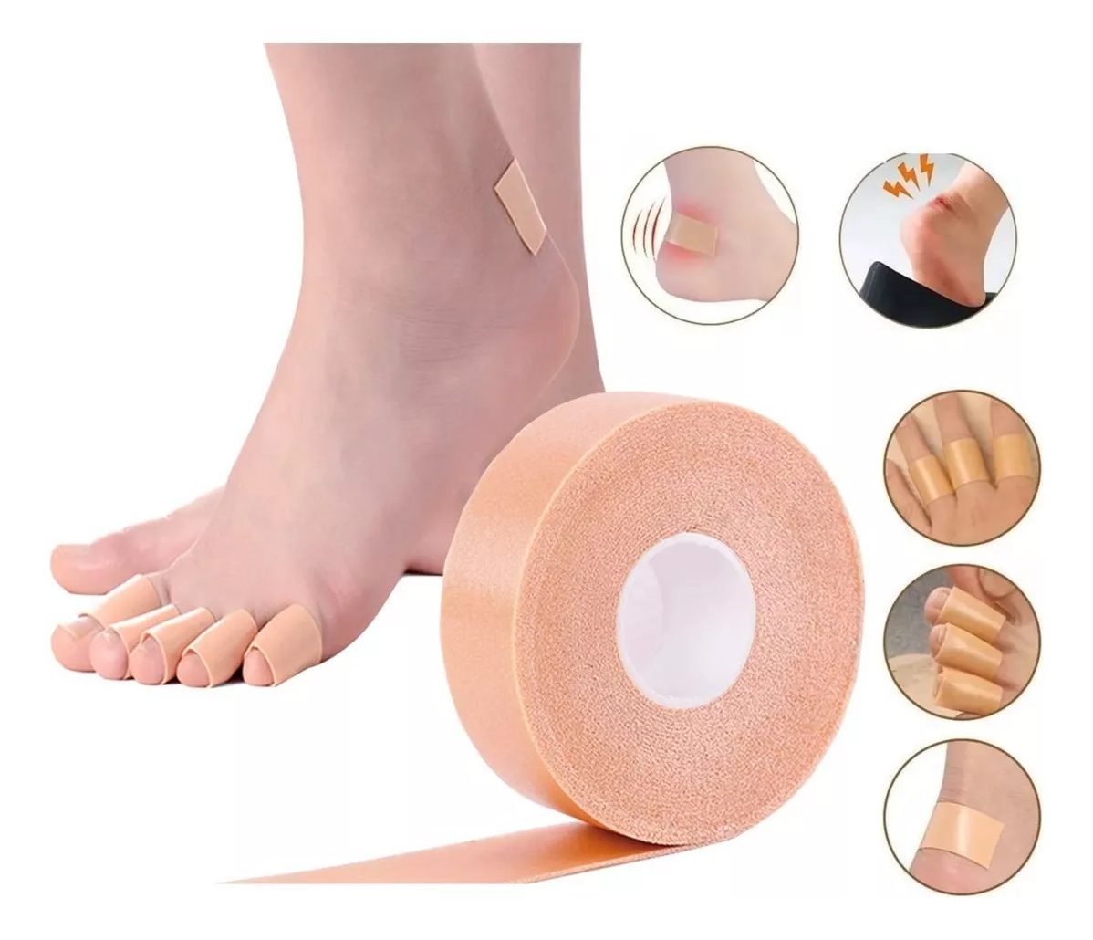 Cinta Autoadhesiva Acolchada Pies Parche Anti Roce Beige