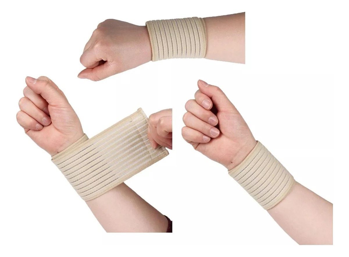 Par Venda Muñequera Elastica Ortopedica Compresión Muñeca