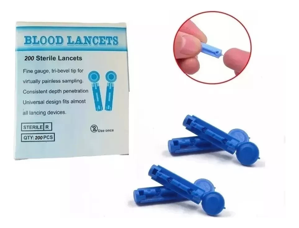 Lancetas Caja X 200 Unidad Lanceta Estéril Glicemia Diabetes