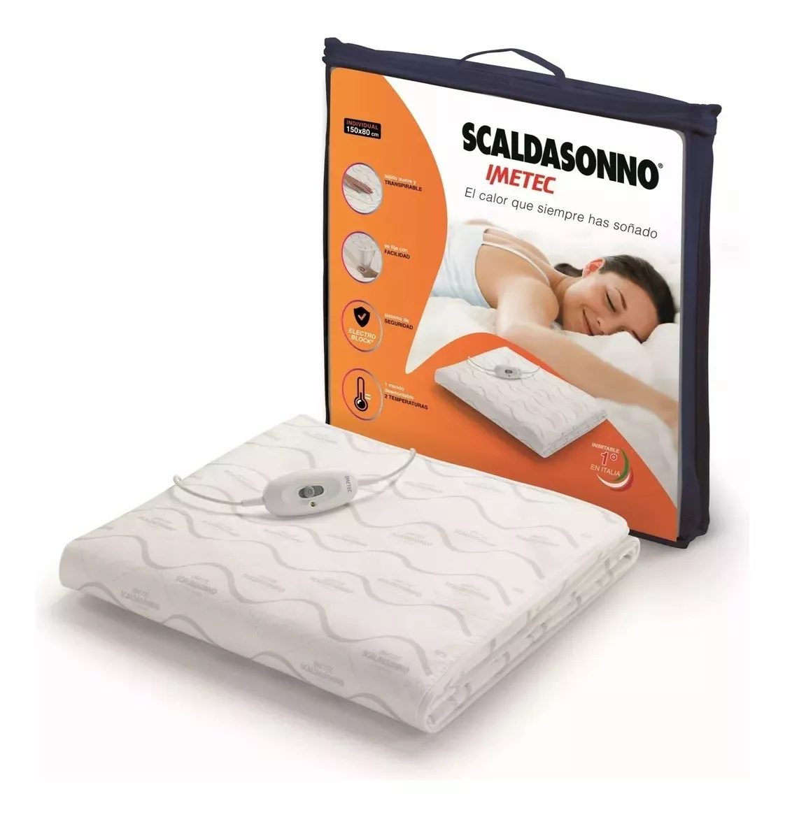 Calientacama 1 Plaza Scaldasonno Comfort Imetec Color Blanco