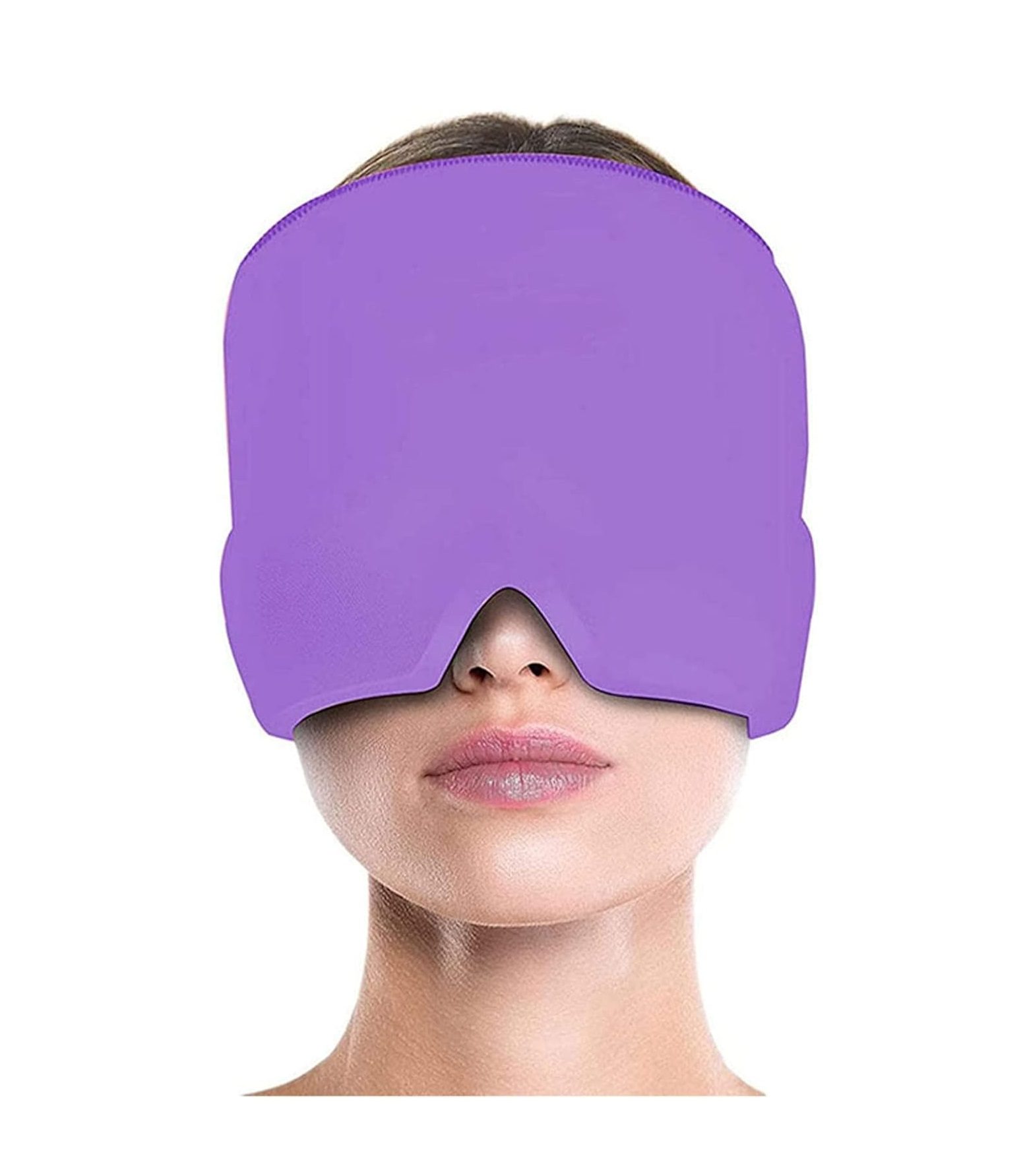 Gorro De Gel Alivio De Migraña Terapia De Frío Color Morado