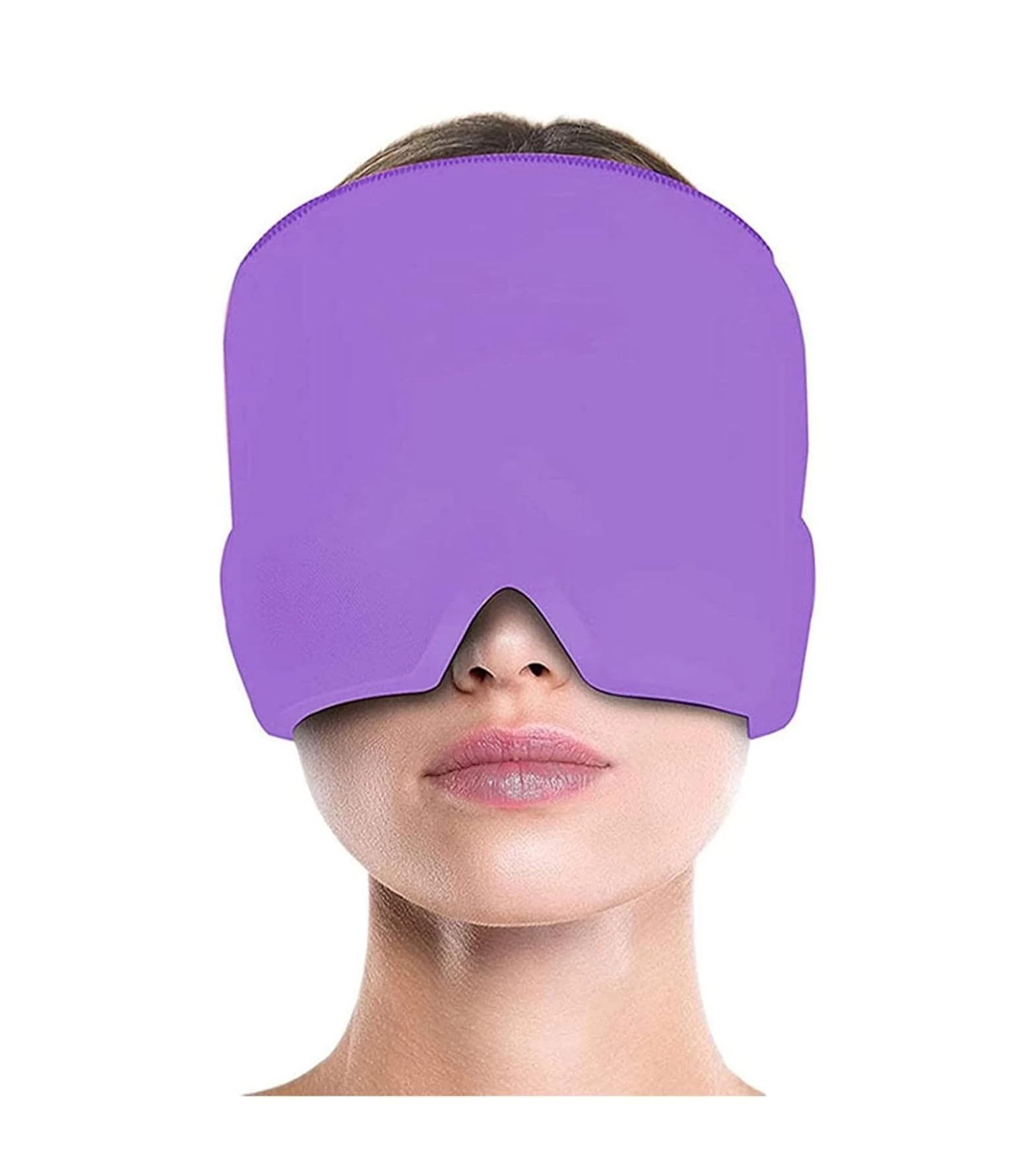 Gorro De Gel Alivio De Migraña Terapia De Frío Color Morado